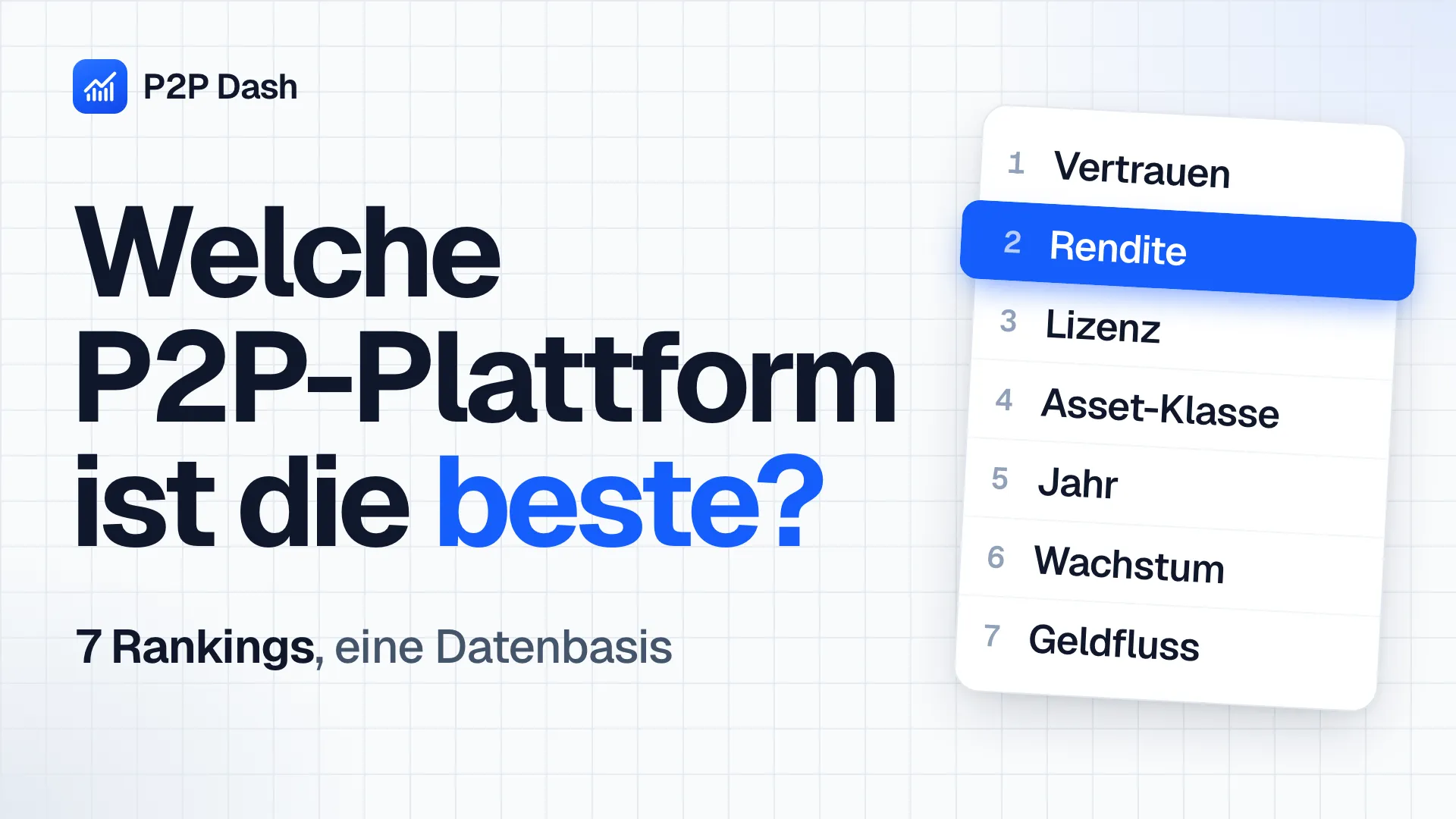 Thumbnail of the P2P Dash video “Welche P2P-Plattform ist die beste?”